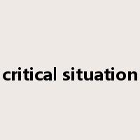 critical situation是什么意思
