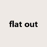 flat out是什么意思