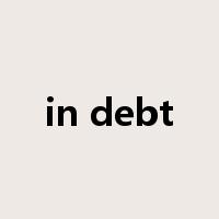 in debt是什么意思