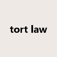 tort law是什么意思