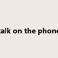 talk on the phone是什么意思