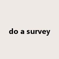 do a survey是什么意思