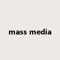 mass media是什么意思