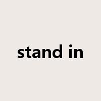 stand in是什么意思