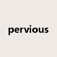 pervious是什么意思