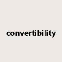 convertibility是什么意思