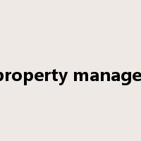 property manager是什么意思