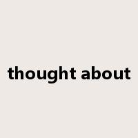 thought about是什么意思