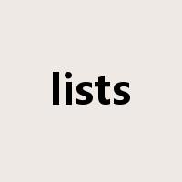 lists是什么意思