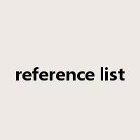reference list是什么意思