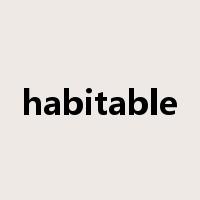 habitable是什么意思