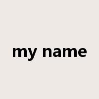 my name是什么意思