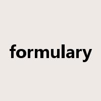 formulary是什么意思