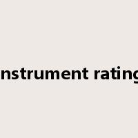 instrument rating是什么意思