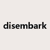 disembark是什么意思