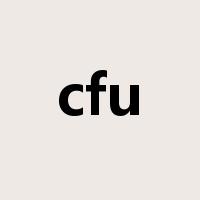 cfu是什么意思