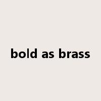 bold as brass是什么意思