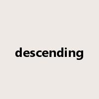 descending是什么意思