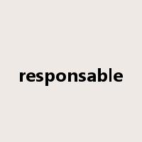 responsable是什么意思