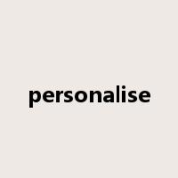 personalise是什么意思