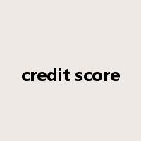 credit score是什么意思