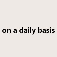 on a daily basis是什么意思