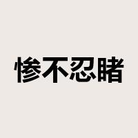 惨不忍睹是什么意思