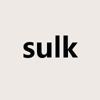 sulk是什么意思