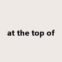 at the top of是什么意思