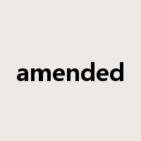 amended是什么意思