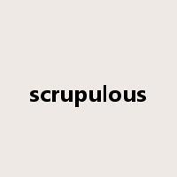 scrupulous是什么意思