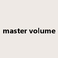 master volume是什么意思