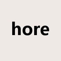 hore是什么意思