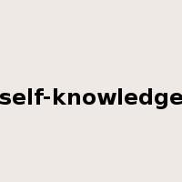 self-knowledge是什么意思