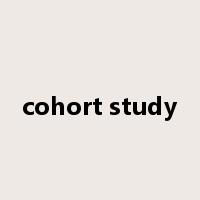 cohort study是什么意思