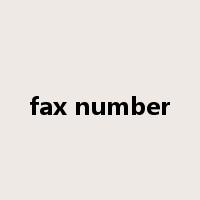 fax number是什么意思