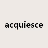 acquiesce是什么意思