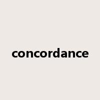 concordance是什么意思