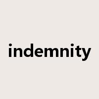 indemnity是什么意思