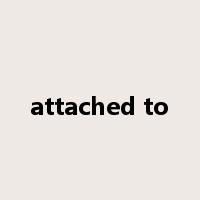 attached to是什么意思