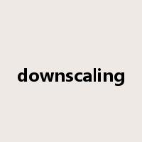 downscaling是什么意思