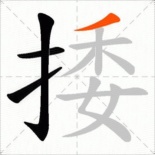 捼