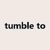 tumble to是什么意思
