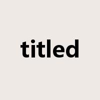 titled是什么意思