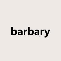 barbary是什么意思