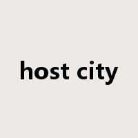 host city是什么意思