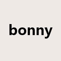 bonny是什么意思