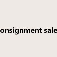consignment sales是什么意思