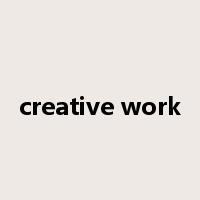 creative work是什么意思