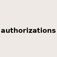 authorizations是什么意思